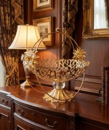 ZEYVE DAISY FRUIT BOWL WITH FOOT RING 30 CM